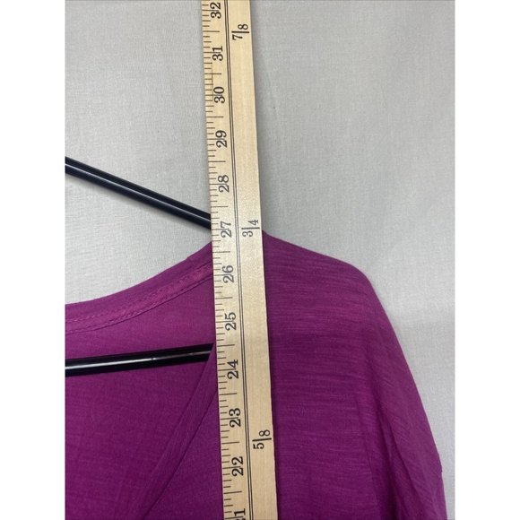 J. Crew Women Long Sleeve Shirt Light Weight Pullover Coop Neck Purple XS Thin - Picture 3 of 5